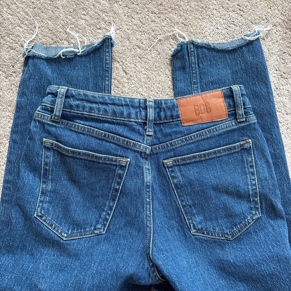 BDG Blue Straight Jeans with Classic Indigo Wash